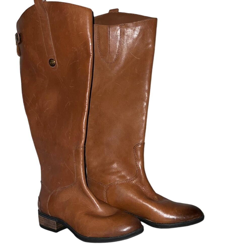 Sam Edelman Penny 2 Wide Shaft Leather Equestrian Boots Size 4 NWOB Excellent